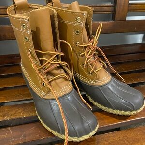LL Bean Bean Boots Brown and Gray Duck Boots